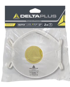 Delta Plus FFP2 Masks with Valve, Pack of 2